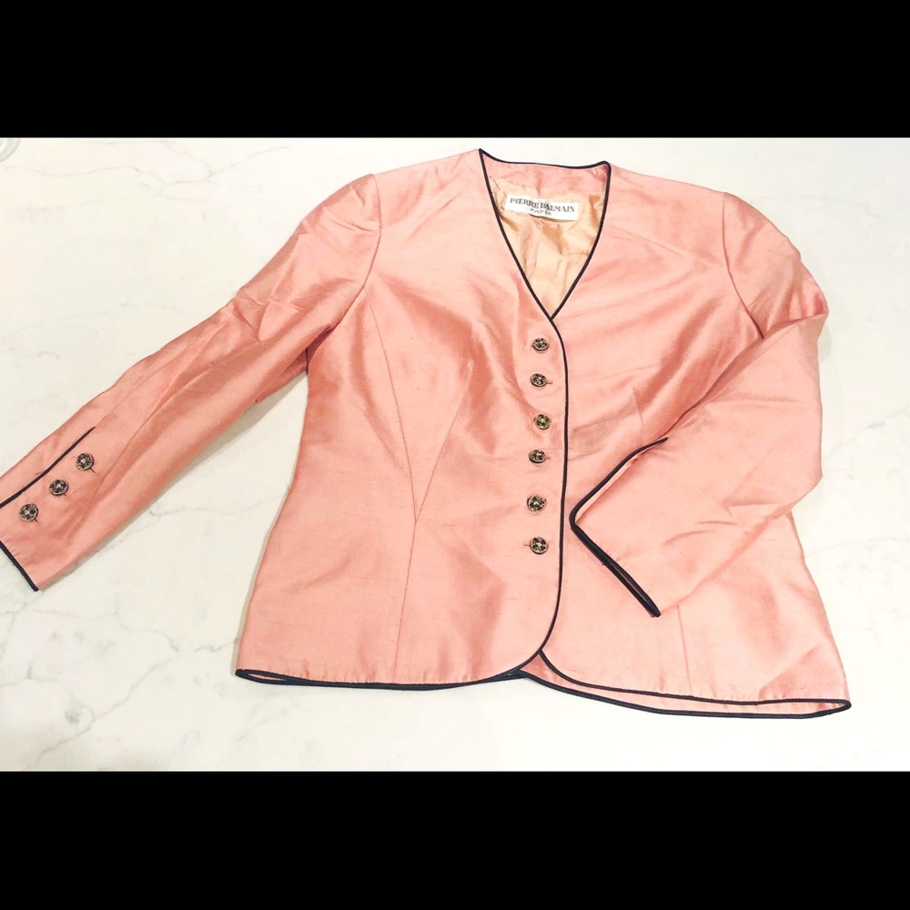 Pierre Balmain shantung silk formal jacket